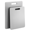 Set 2 Taglieri in Acciaio Inox AISI 304 - Spessore 15/10 (1,5 mm) - Misure: 20x30cm + 30x40cm - Satinato - Bifacciali - Lavabili in Lavastoviglie