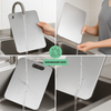 Set 2 Taglieri in Acciaio Inox AISI 304 - Spessore 15/10 (1,5 mm) - Misure: 20x30cm + 30x40cm - Satinato - Bifacciali - Lavabili in Lavastoviglie