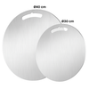 Set 2 Taglieri Tondi in Acciaio Inox 304 - Spessore 15/10 – Ø30 e Ø40 cm – Professionali, Igienici e Resistenti - Ideali per Cucina, Ristorazione e Uso Domestico