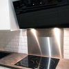 Pannello Paraschizzi in Acciaio Inox AISI 304 - Ideale per la Protezione delle Pareti della Cucina - Spessore 8/10